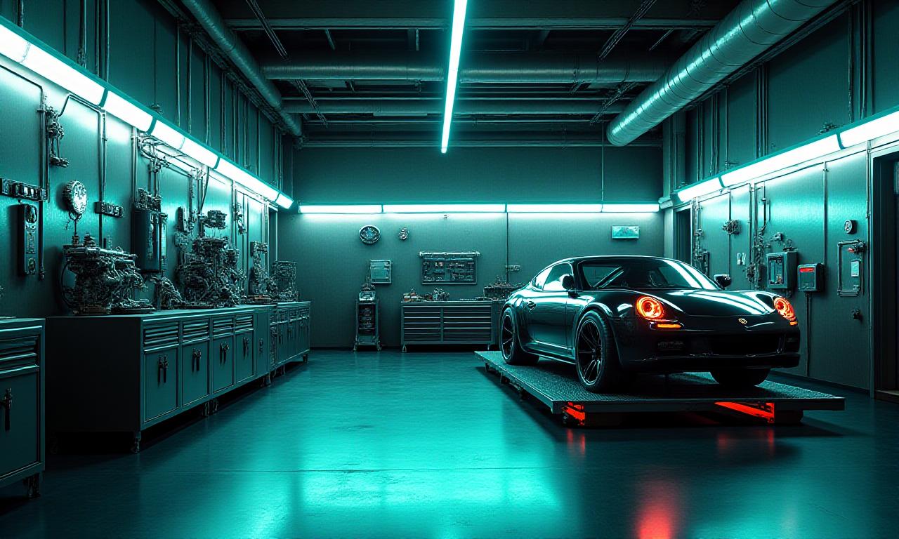 Interni dell'officina meccanica di precisione a Roma